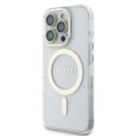 Guess IML Magsafe Case “Rhinestone Gold Lens + Screen”  – iPhone 16 Pro (Clear/Glitter – GUOBPLTP16LHCMCGT)