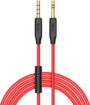 Hoco UPA12 Καλώδιο TRRS 3.5mm male - 3.5mm male Κόκκινο 1m
