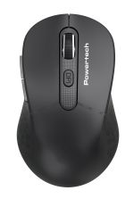 POWERTECH ασύρματο ποντίκι PT-1466, USB δέκτης, έως 1600DPI, μαύρο