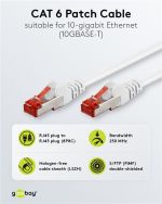 GOOBAY καλώδιο δικτύου 95587, CAT 6 S/FTP, copper, 250MHz, 1.5m, λευκό