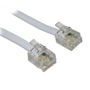 POWERTECH καλώδιο τηλεφώνου RJ11 6P4C CAB-T004, 5m, λευκό