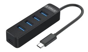 ORICO USB Type-C Hub TWC3-4A, 1x USB Type-C, 4x USB 3.0 ports, μαύρο