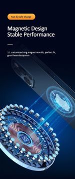 USAMS ασύρματος φορτιστής US-CD155, μαγνητικός, 15W, λευκός