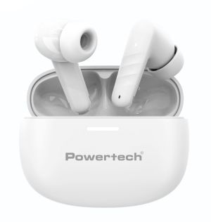 POWERTECH earphones με θήκη φόρτισης PT-1432, True Wireless, 35/300mAh, μαύρα