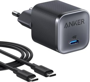 Anker Nano 45W USB C Charger(Including 1.8 m Cable) Μαύρο