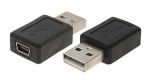POWERTECH αντάπτορας USB σε USB Mini θηλυκό CAB-U111, μαύρος