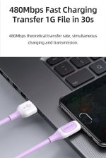 USAMS καλώδιο Lightning σε USB US-SJ595, 2.4A, 1m, μαύρο