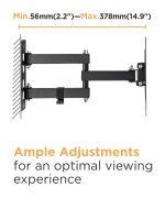 BRATECK επιτοίχια βάση LPA68-223, για οθόνη 23"-43", 30kg