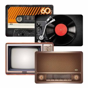 Retro Placemats – Ρετρό Σουπλά – Σετ 4 Τεμαχίων για Μοναδική Διακόσμηση Τραπεζιού