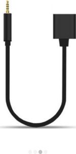 Μετατροπέας QH-C1410 3.5mm male σε 3.5mm 2x female Μαύρο