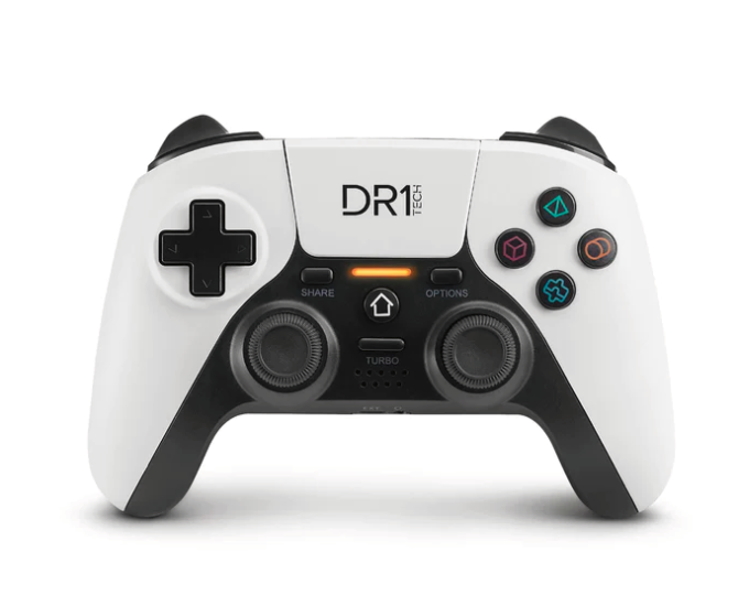 DR1TECH DR10041 ShockPad II Wireless Controller for PS4/PS4 Pro (PS5), PC/WIN, iOS (WHITE)