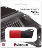 Kingston DataTraveler Exodia M 128GB USB 3.2 Stick Κόκκινο