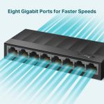 TP-LINK desktop switch LiteWave LS1008G, 8-port 10/100/1000Mbps, Ver 4