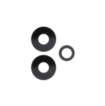Τζαμακι Καμερας / Back Camera Lens Για Xiaomi Redmi Note 12 Pro Plus 5G Black (SET 3pcs)