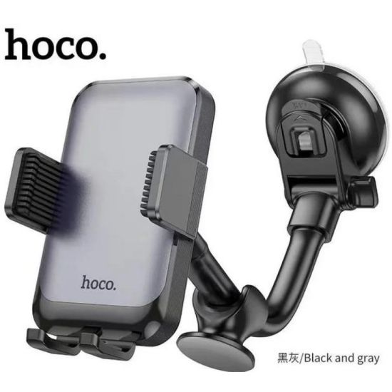 HOCO H27 ΒΑΣΗ ΣΤΗΡΙΞΗΣ ROCK PUSH-TYPE, ΜΕ ΒΕΝΤΟΥΖΑ, ΜΑΥΡΟ/ΓΚΡΙ