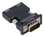 POWERTECH αντάπτορας HDMI (F) σε VGA (M) CAB-H120 με audio, μαύρο