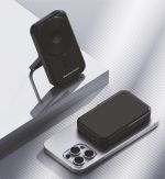 POWERTECH power bank με οθόνη PT-1416, 10000mah, magnetic wireless, 22.5W, μαύρο