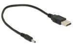 DELOCK καλώδιο USB σε DC 3.0 x 1.1mm 83793, 27cm, μαύρο