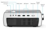 POWERTECH LED βιντεοπροβολέας PT-983, Full HD, Dolby Audio, λευκός