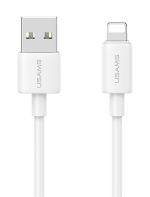 USAMS καλώδιο Lightning σε USB US-SJ709, 12W, 480Mbps, 1m, λευκό