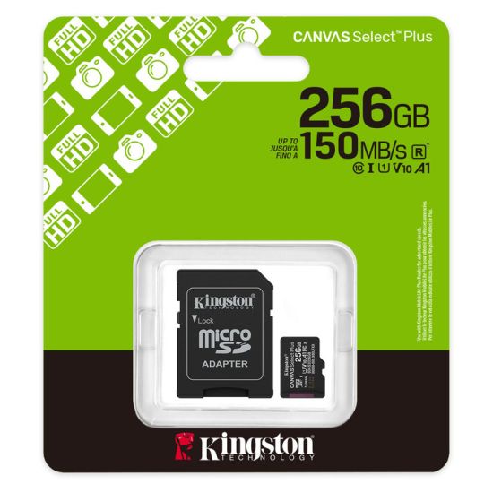 Kingston Micro SD 256GB Cl10 Canvas S.Plus SDCS3/256GB +Ad.SD (SDCS3/256GB)