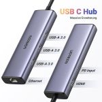 Ugreen Cm512 USB-C Docking Station με 4K PD Ethernet Γκρι 15598