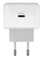 POWERTECH φορτιστής τοίχου PT-1581 με καλώδιο, USB-C, 40 έως 60W, GaN, AVS, λευκός