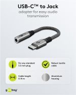 GOOBAY αντάπτορας USB-C σε 3.5mm 74056, γκρι