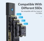 ORICO θήκη για Μ.2 SSD PWM2-WH-EP, 5Gbps, έως 4TB, λευκή