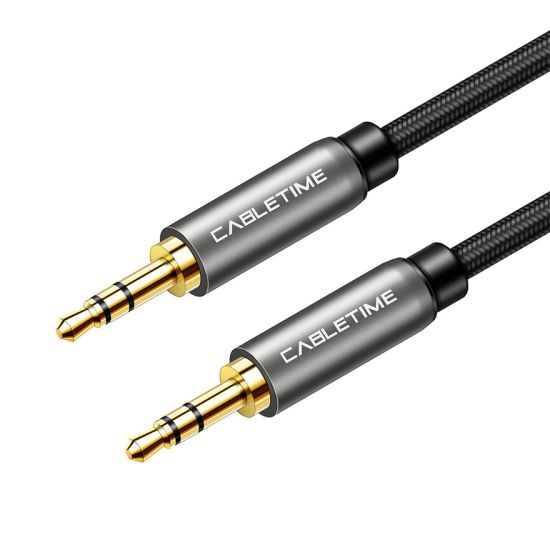 CABLETIME καλώδιο AUX Stereo 3.5mm 1/8" AV311, M-M, 1m, μαύρο