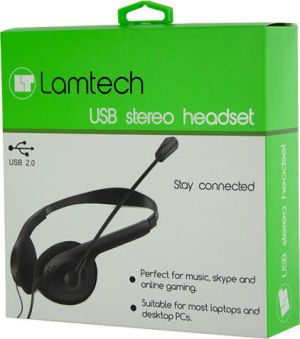 Lamtech LAM021400 Over Ear Multimedia Ακουστικά με μικροφωνο και σύνδεση USB-A