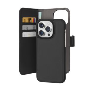 Puro PUIPC15P61BOOKC3BLK Eco-leather detachable wallet case for iPhone 15 Pro Βlack