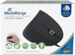 MediaRange MROS232 Wireless ergonomic 6-button optical mouse for right-handers (Black, Wired)