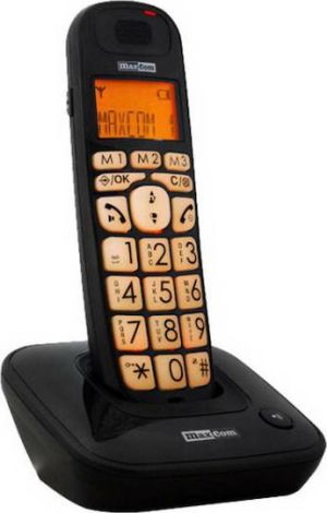 MaxCom MC6800 Ασύρματο Τηλέφωνο για Ηλικιωμένους με Aνοιχτή Aκρόαση Black