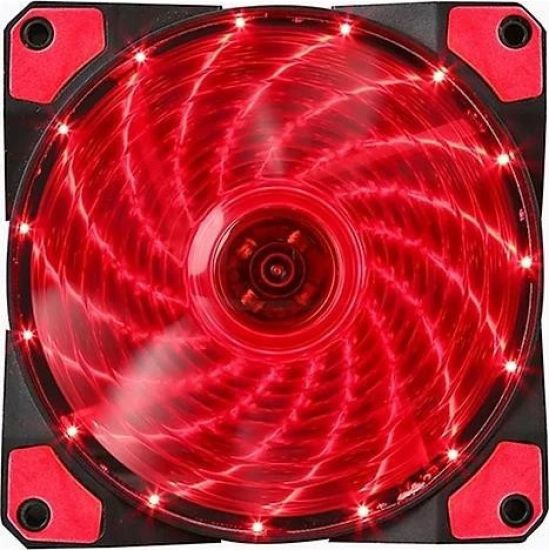 Scorpion FN10 Case Fan 120mm με Κόκκινο Φωτισμό και Σύνδεση 3-Pin / 4-Pin Molex Κόκκινο