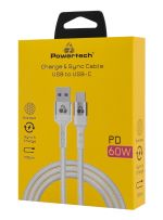 POWERTECH καλώδιο USB-C σε USB PTR-0160, 60W, 480Mbps, 1m, λευκό