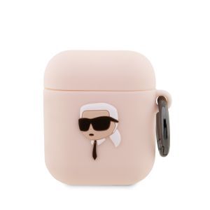 Karl Lagerfeld 3D Logo NFT Karl’s Head Θήκη προστασίας από σιλικόνη – Apple AirPods 1/2 (Pink – KLA2RUNIKP)
