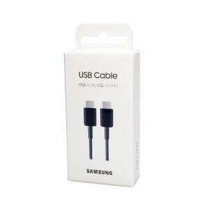 Samsung Regular USB 2.0 Cable USB-C male - USB-C male Μαύρο 1m (EP-DA705BBEGWW)
