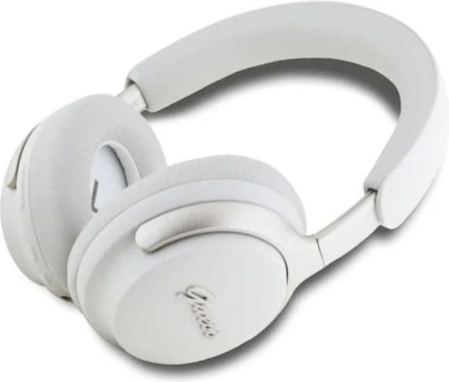 Guess Metal Script Logo Bluetooth ANC/ENC Headphones (Beige - GUBHC22PSFCSME)
