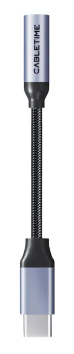 CABLETIME αντάπτορας USB-C σε 3.5mm CT-CMAUF-AG, γκρι