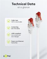 GOOBAY καλώδιο δικτύου 93503, CAT 6 S/FTP, copper, 250MHz, 10m, λευκό