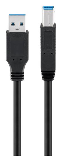 GOOBAY καλώδιο USB 3.0 SuperSpeed σε USB Type B 96119, 5m, μαύρο