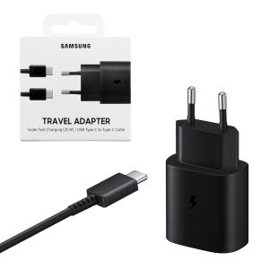 Samsung EP-TA800X Φορτιστής USB-C και Καλώδιο USB-C 25W Black (Retail)