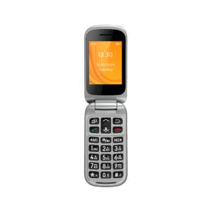 Egoboo Flip 4G Dual SIM Κινητό με Μεγάλα Κουμπιά Μαύρο