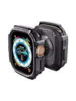 Spigen Rugged Armor Θήκη Σιλικόνης σε Μαύρο χρώμα για το Apple Watch Ultra 49mm