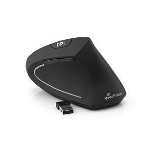 MediaRange MROS232 Wireless ergonomic 6-button optical mouse for right-handers (Black, Wired)