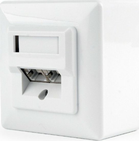 Cablexpert MWS-2S5E-01 Εξωτερική Διπλή Πρίζα Δικτύου RJ45 Τύπου Cat5 σε Λευκό Χρώμα