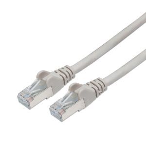 POWERTECH ΚΑΛΩΔΙΟ S/FTP CAT 6E, 24AWG, COPPER, METAL, 20CM, ΓΚΡΙ