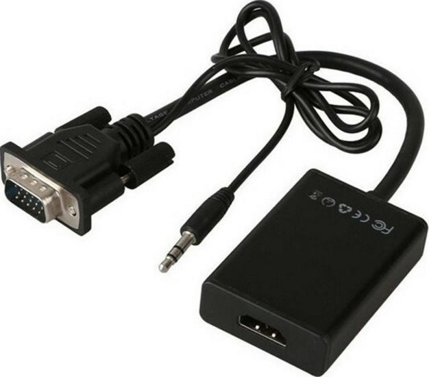Andowl QY-ZJ01 Μετατροπέας 3.5mm / VGA male σε HDMI female