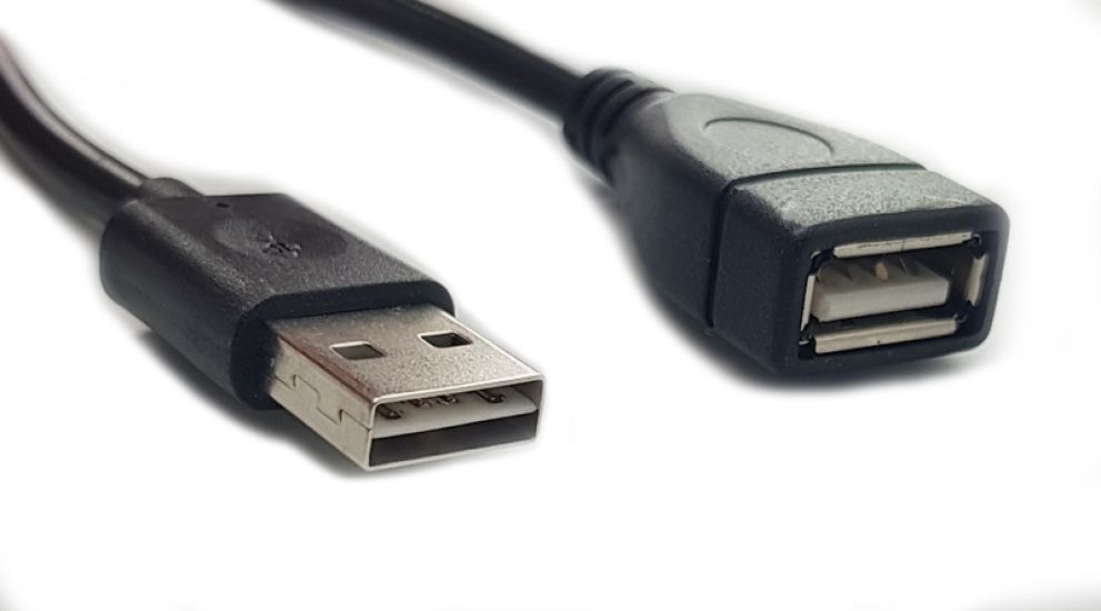 Powertech CAB-U092 USB 2.0 Cable USB-A male - USB-A female Μαύρο 1.5m